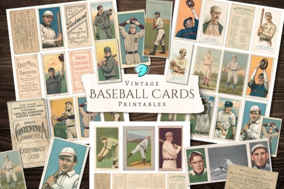Download Vintage Baseball Cards Printables - Print Collection