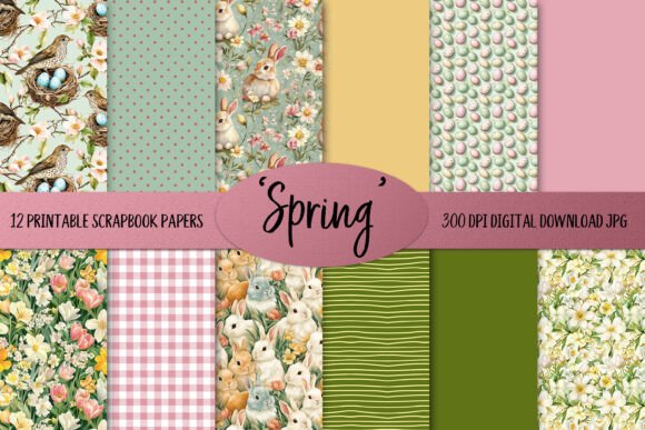 Download Spring Easter Printable Papers - Print Collection