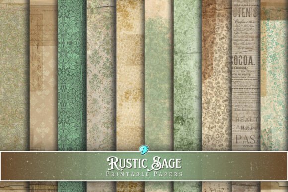 Download Rustic Sage Printable Papers - Print Collection