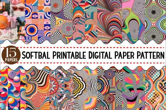 Download Softbal Printable Digital Paper Pattern - Print Collection
