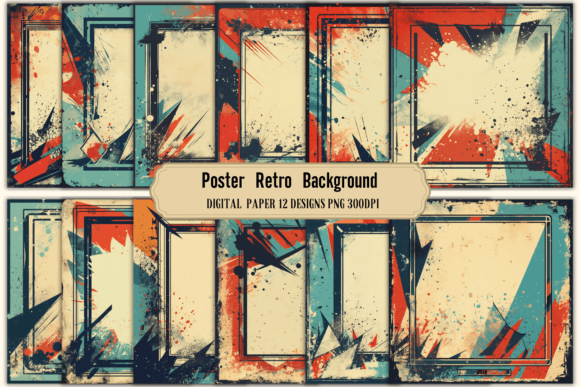 Download Poster Retro Backgrounds| Vintage Digita - Premium Resources