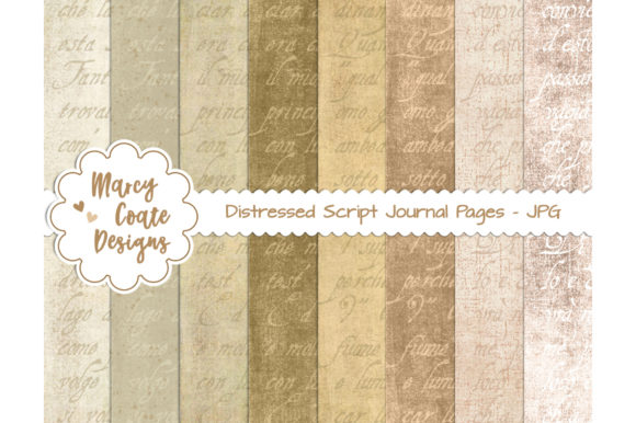 Download Distressed Script Printable Papers - Print Collection