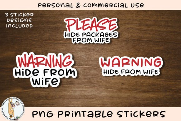 Download Hide from Wife Printable Funny Stickers - Print Collection