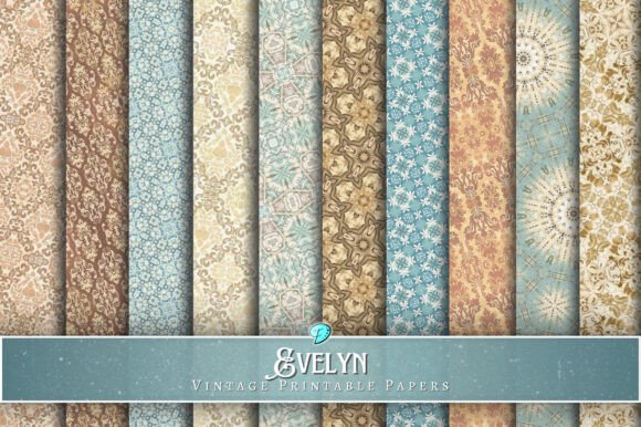 Download Evelyn Vintage Printable Papers - Print Collection