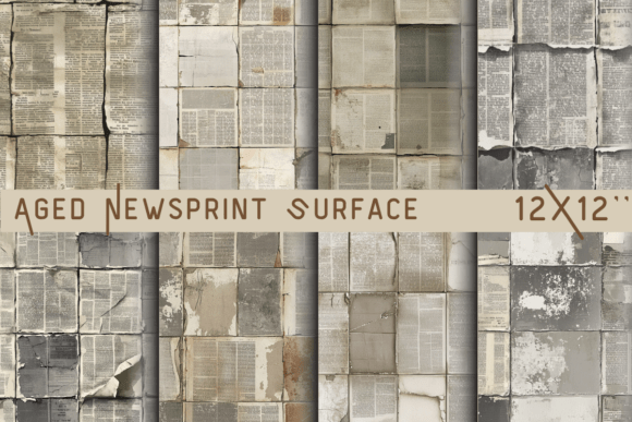 Download Aged Newsprint Surface Papers - Print Collection