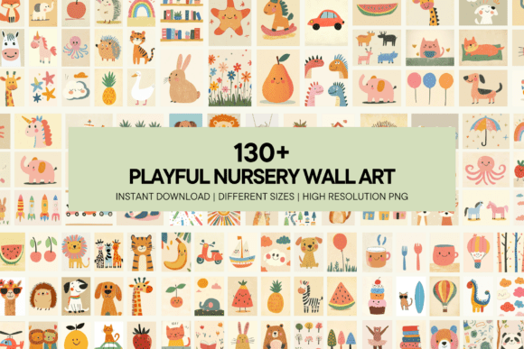 Download Playful Nursery Prints Wall Art - Print Collection