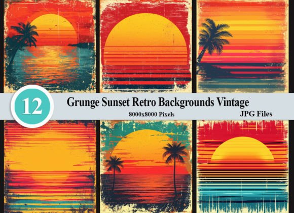 Download Grunge Sunset Retro Backgrounds Vintage - Retro backgrounds Collection