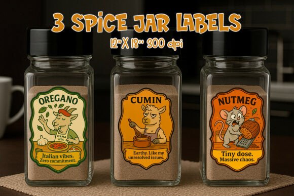 Download Funny Spice Jar Labels Printable Design - Print Collection