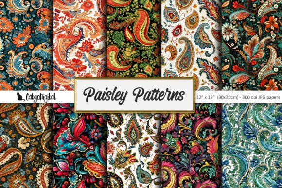 Download Paisley Pattern Printable Papers - Print Collection