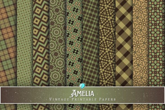 Download Amelia Vintage Printable Papers - Print Collection