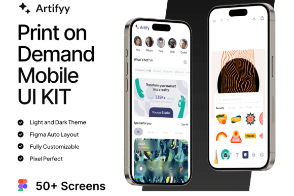 Download Artifyy - Print on Demand Mobile UI KIT - Print Collection
