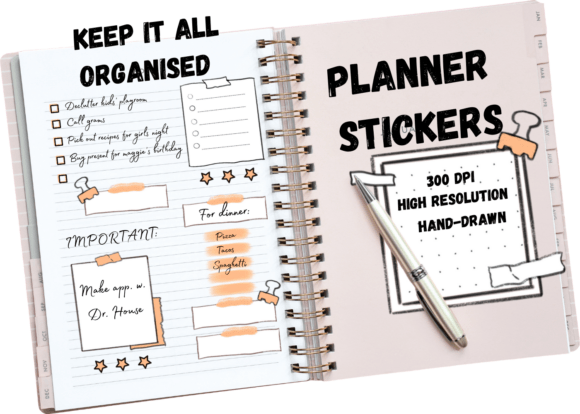 Download Printable Planner Stickers - Pale Papaya - Print Collection